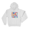 F5ve London Icons Collage Unisex Hoodie White