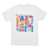 F5ve London Icons Collage Unisex T Shirt White